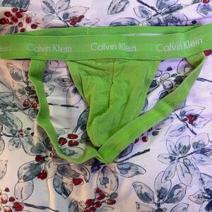 Calvin Klein M Lime Green Jock